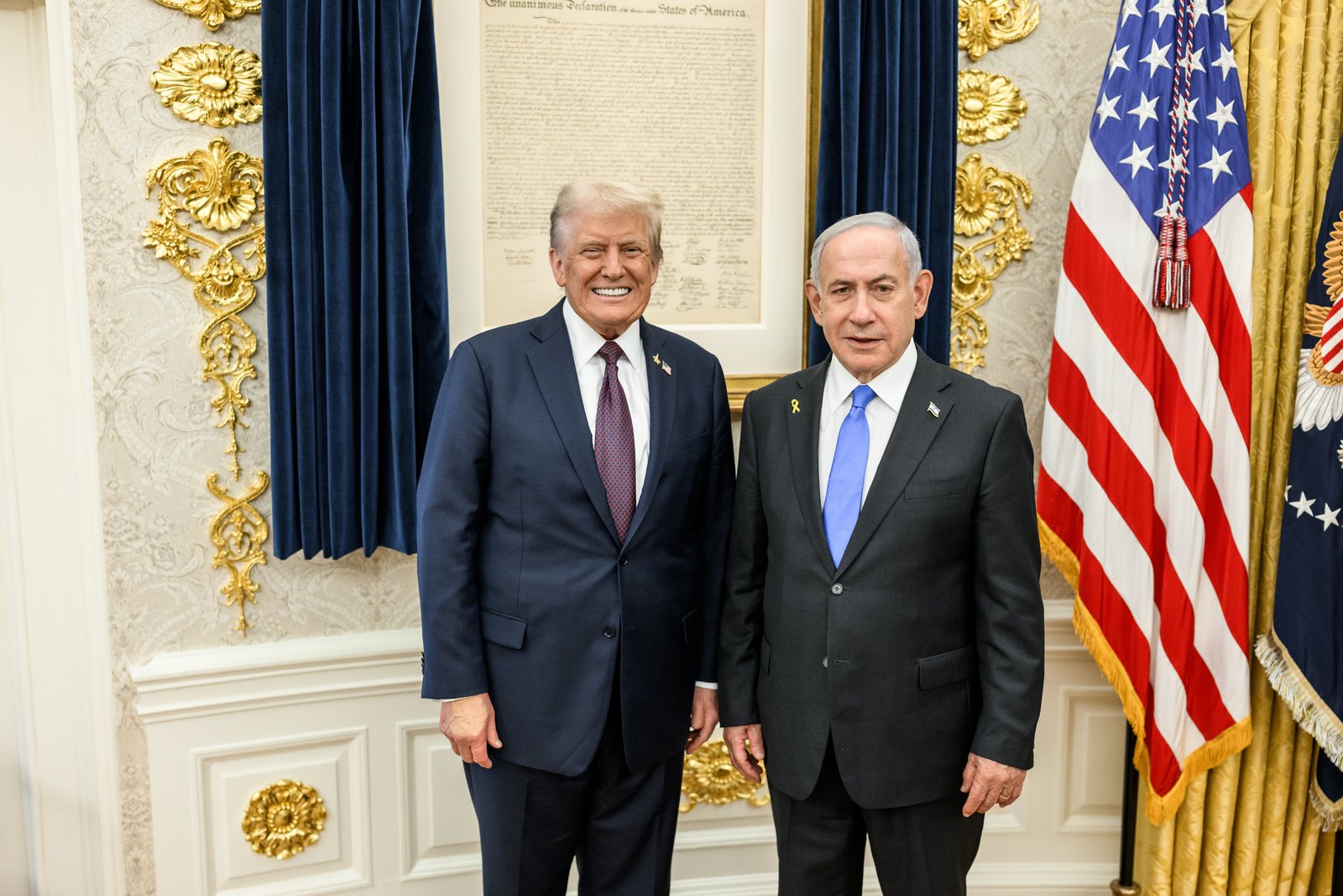 Donald Trump and Benjamin Netanyahu in the Oval Office, September 29, 2025